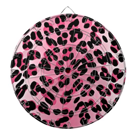 RAB Rockabilly Roze Luipaardprint Dartbord (Voorkant)
