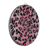 RAB Rockabilly Roze Luipaardprint Dartbord (Voorkant Links)