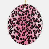 RAB Rockabilly Roze Luipaardprint Keramisch Ornament (Links)