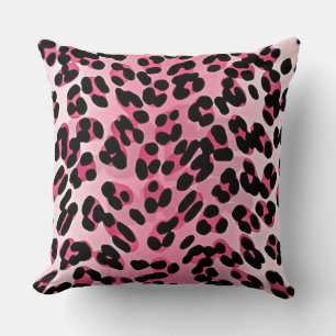 RAB Rockabilly Roze Luipaardprint Kussen