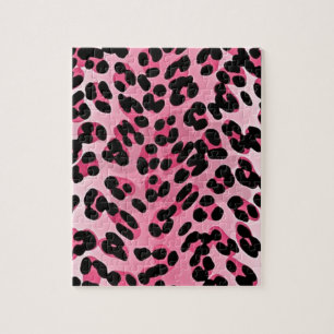 RAB Rockabilly Roze Luipaardprint Legpuzzel