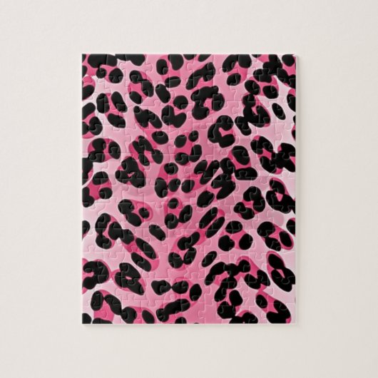 RAB Rockabilly Roze Luipaardprint Legpuzzel (Verticaal)
