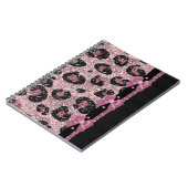 RAB Rockabilly Roze Luipaardprint Lint Bogen Notitieboek (Linkerzijde)
