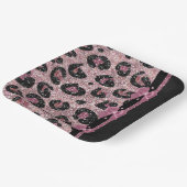 RAB Rockabilly Roze Luipaardprint Lint Bogen Papieren Bordje (Gebogen)