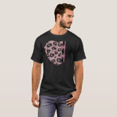 RAB Rockabilly Roze Luipaardprint Lint Bogen T-shirt (Voorkant volledig)