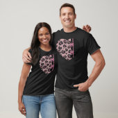 RAB Rockabilly Roze Luipaardprint Lint Bogen T-shirt (Unisex)