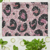 RAB Rockabilly Roze Luipaardprint Lint Bogen Theedoek (Gevouwen)