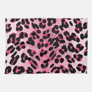 RAB Rockabilly Roze Luipaardprint Theedoek
