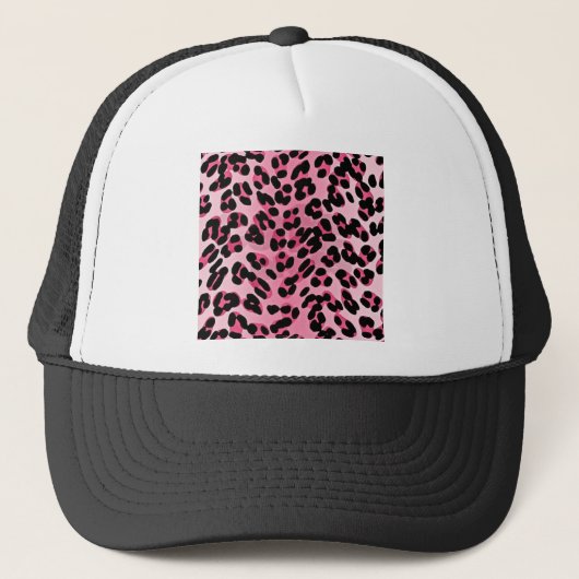 RAB Rockabilly Roze Luipaardprint Trucker Pet (Voorkant)