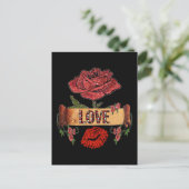 RAB Rockabilly Rozen, Liefde & Lippenstift Briefkaart (Staand voorkant)