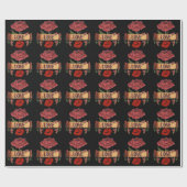 RAB Rockabilly Rozen, Liefde & Lippenstift Cadeaupapier (Vlak)