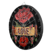 RAB Rockabilly Rozen, Liefde & Lippenstift Dartbord (Voorkant Rechts)