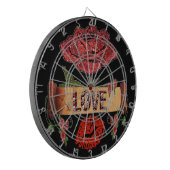 RAB Rockabilly Rozen, Liefde & Lippenstift Dartbord (Voorkant Links)