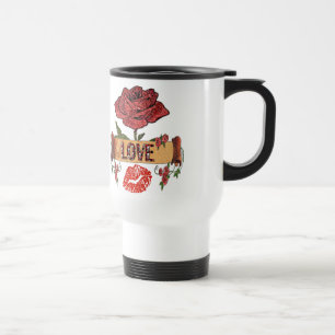 RAB Rockabilly Rozen, Liefde & Lippenstift Reisbeker