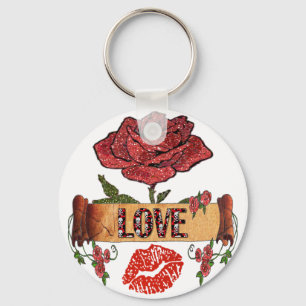 RAB Rockabilly Rozen, Liefde & Lippenstift Sleutelhanger