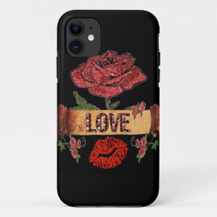 RAB Rockabilly Rozen, Love & Lipstick Case-Mate iPhone Case