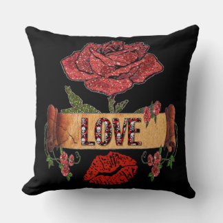 RAB Rockabilly Rozen, Love & Lipstick Kussen