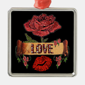 RAB Rockabilly Rozen, Love & Lipstick Metalen Ornament