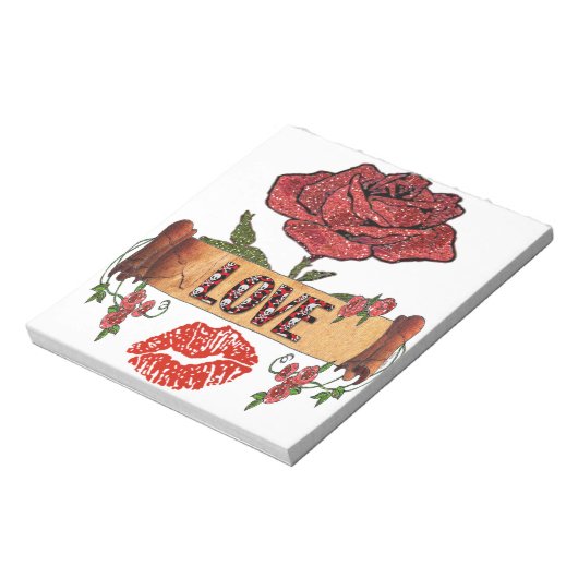 RAB Rockabilly Rozen, Love & Lipstick Notitieblok (Linkerzijde)