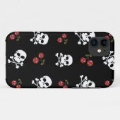 RAB Rockabilly Schedels en Kersen op Zwart Case-Mate iPhone Case (Achterkant (horizontaal))
