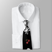 RAB Rockabilly Schedels en Kersen Op Zwart Stropdas (Gebonden)