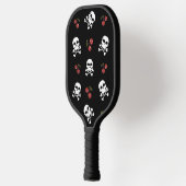 RAB Rockabilly Skulls en Cherries op zwart Pickleball Paddle (Links)