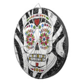 RAB Rockabilly Sugar Skull op Zebra Print Dartbord (Voorkant Rechts)