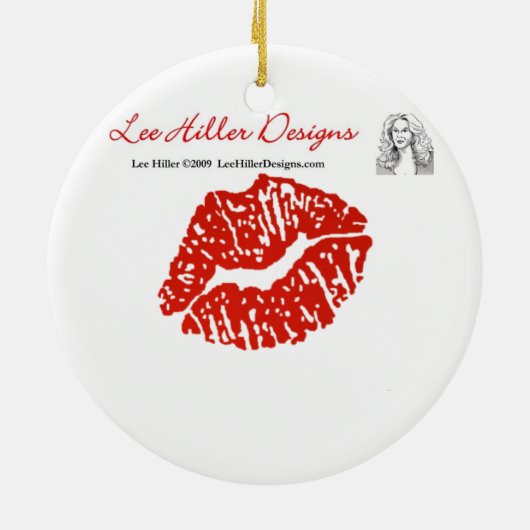 RAB Rockabilly Sugar Skull op Zebra Print Keramisch Ornament (Achterkant)