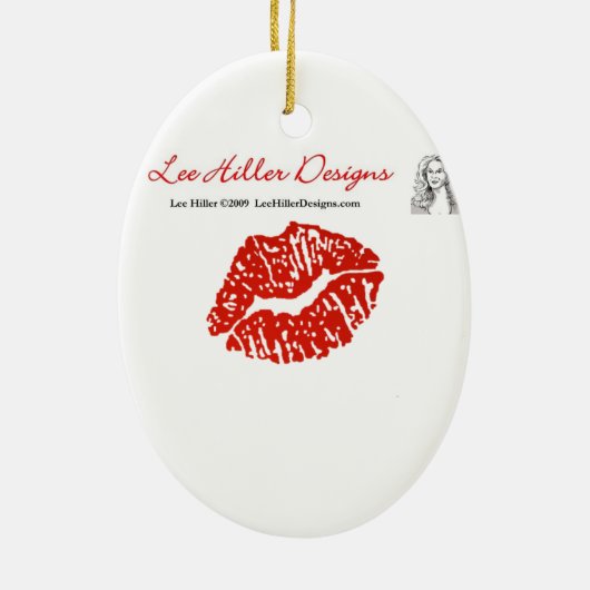 RAB Rockabilly Sugar Skull op Zebra Print Keramisch Ornament (Achterkant)