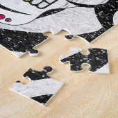 RAB Rockabilly Sugar Skull op Zebra Print Legpuzzel (Zijkant)