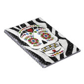 RAB Rockabilly Sugar Skull op Zebra Print Notitieboek (Rechterzijde)