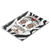 RAB Rockabilly Sugar Skull op Zebra Print Notitieboek (Linkerzijde)