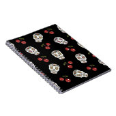 RAB Rockabilly Sugar Skulls Cherries on Black Notitieboek (Rechterzijde)