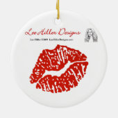 RAB Rockabilly Sugar Skulls Rozen op zwart Keramisch Ornament (Achterkant)