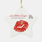 RAB Rockabilly Sugar Skulls Rozen op zwart Keramisch Ornament (Achterkant)