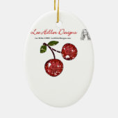 RAB Rockabilly Sugar Skulls Rozen op zwart Keramisch Ornament (Achterkant)