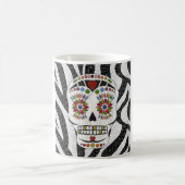 RAB Rockabilly Suiker Schedel op Zebraprint Koffiemok (Center)