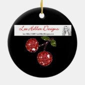 RAB Rockabilly Valentijn Rozen, Love & Lipstick Keramisch Ornament (Achterkant)