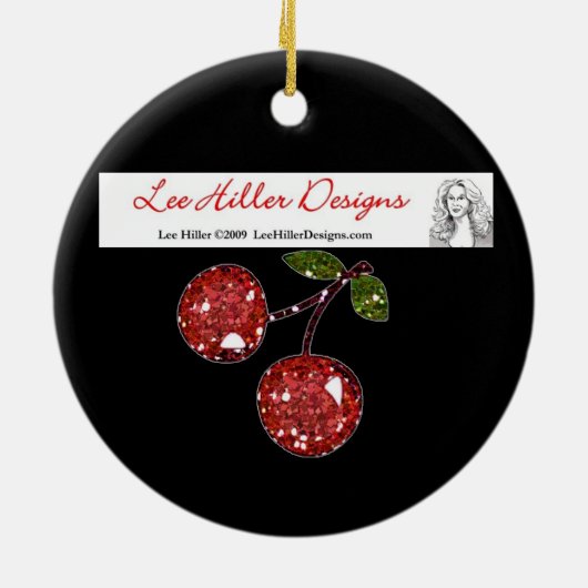 RAB Rockabilly Valentijn Rozen, Love & Lipstick Keramisch Ornament (Achterkant)