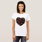 RAB Rockabilly Very Cherry Kersen Op Zwart T-shirt (Voorkant volledig)