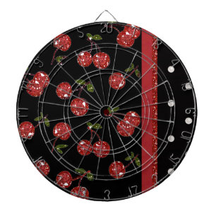 RAB Rockabilly Very Cherry Kersen Zwart Dartbord