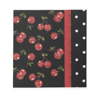 RAB Rockabilly Very Cherry Kersen Zwart Notitieblok