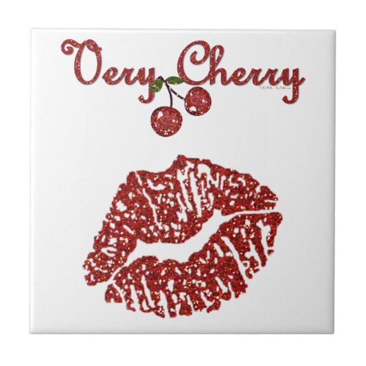 RAB Rockabilly Very Cherry Kiss Tegeltje (Voorkant)