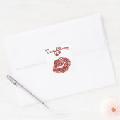 RAB Rockabilly Very Cherry Kiss Vierkante Sticker (Envelop)