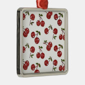 RAB Rockabilly Very Kersen Op Wit Metalen Ornament (Rechts)