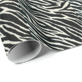 RAB Rockabilly Zebra Print Black & White Cadeaupapier (Rol Hoek)