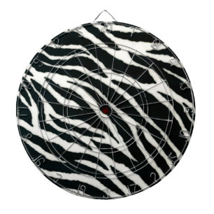 RAB Rockabilly Zebra Print Black & White Dartbord