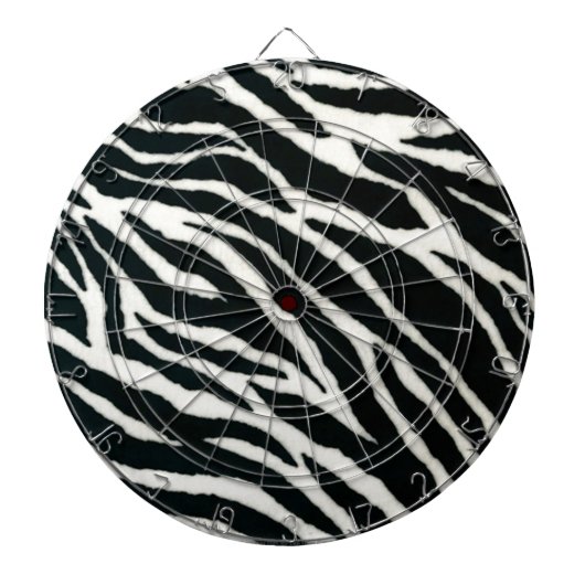 RAB Rockabilly Zebra Print Black & White Dartbord (Voorkant)