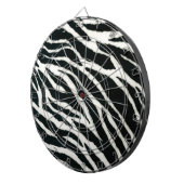 RAB Rockabilly Zebra Print Black & White Dartbord (Voorkant Rechts)