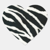RAB Rockabilly Zebra Print Black & White Hart Sticker (Voorkant)